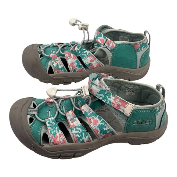 KEEN Teal Camo Waterproof Hiking Sandals Kid’s US 5 - Picture 6 of 7